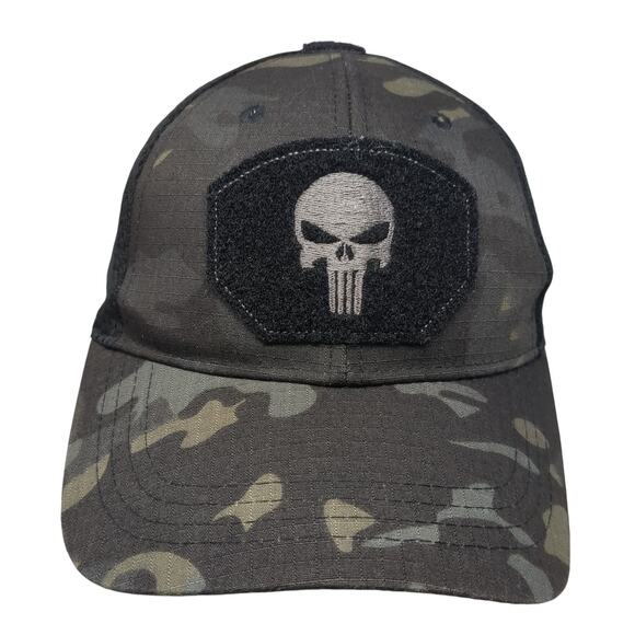 Punisher Skull Strapback Baseball Cap Multicolor One Size Adjustable Camouflage - Picture 1 of 8